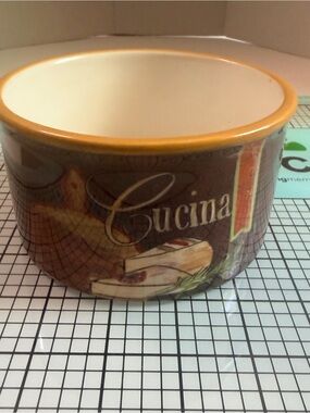 Cucina Ceramic Serving Bowl - Brown and Cream Pier 1